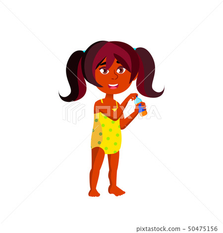 Indian Child Girl Cartoon Isolated Vector Illustration Indian Child Girl Cartoon Isolated Vector Illustration 50475156