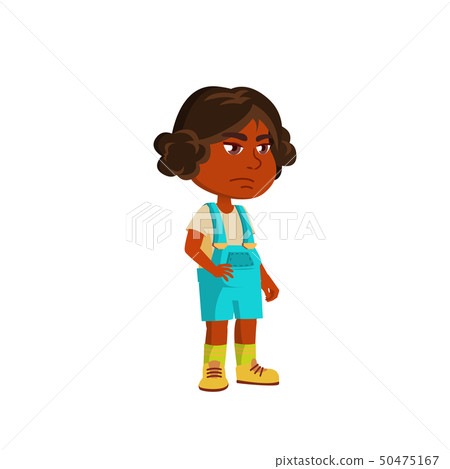 Indian Child Girl Cartoon Isolated Vector Illustration Indian Child Girl Cartoon Isolated Vector Illustration 50475167