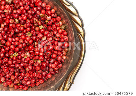 Pink peruvian pepper isolated on white Pink peruvian pepper isolated on white 50475579