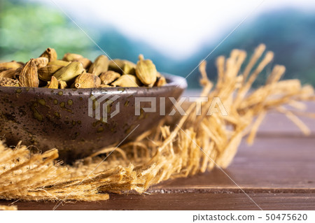 True cardamom pod in a jungle 50475620