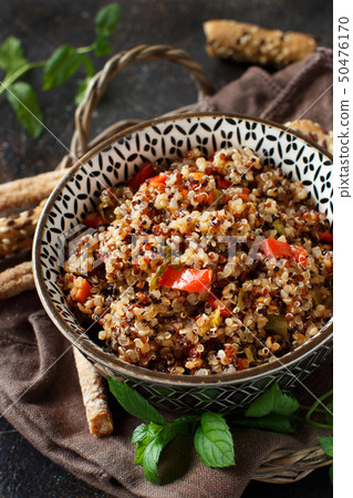 Tricolor Quinoa and Vegetables  stew 50476170