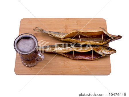 beer and fish on the board beer and fish on the board 50476446