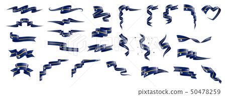 Nauru flag, vector illustration on a white background Nauru flag, vector illustration on a white background 50478259