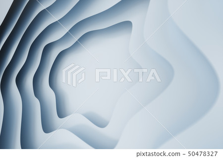 Abstract white paper cut background, paper cut template. 3D white relief effect for your design 50478327
