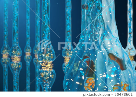 Synaptic transmission, human nervous system. Concept consciousness. Brain synapses. Transmission 50478601