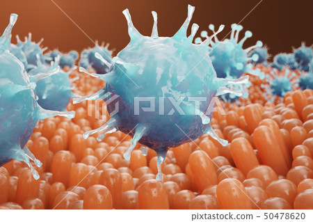 Intestinal villi. Intestine lining. Microscopic capillary. Human intestine. Concept of a healthy or Intestinal villi. Intestine lining. Microscopic capillary. Human intestine. Concept of a healthy or 50478620