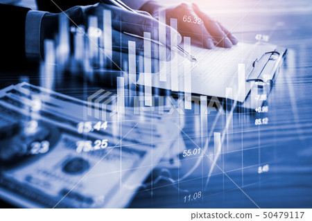 Stock market or forex trading graph and candlestic Stock market or forex trading graph and candlestic 50479117