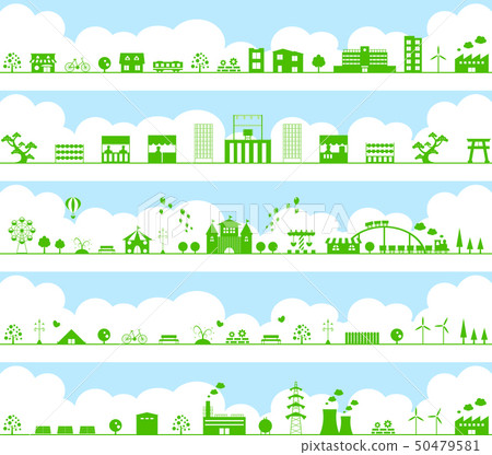 Cityscape illustration set 50479581