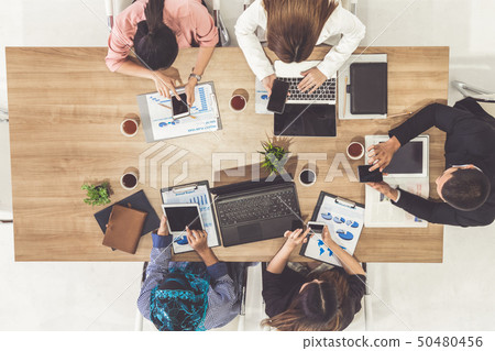 Business People in Group Meeting at Office Room. 50480456
