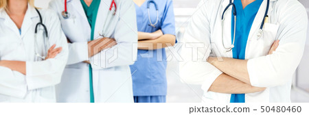 Doctor working in hospital with other doctors. 50480460