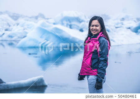 Travel in Jokulsarlon glacial lagoon in Iceland. 50480461