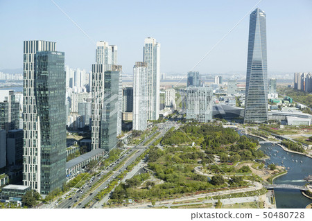 東北亞貿易大廈，服務中央公園，商店第一世界，仁川喜來登酒店，中央公園，松島，延壽區，仁川 50480728