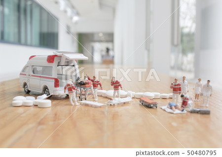 the mini figure of first aid at ambulance the mini figure of first aid at ambulance 50480795