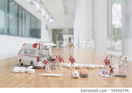 the mini figure of first aid at ambulance the mini figure of first aid at ambulance 50480796