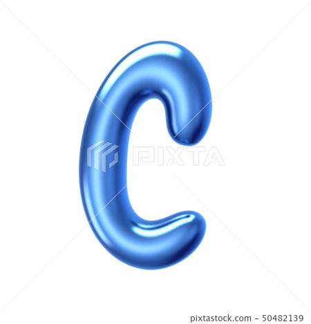 Blue jelly liquid alphabet C 50482139