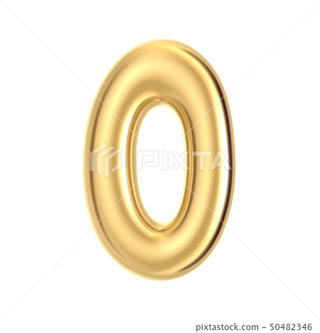 Golden foil alphabet O 50482346