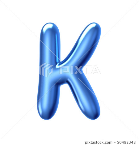 Blue jelly liquid alphabet K 50482348