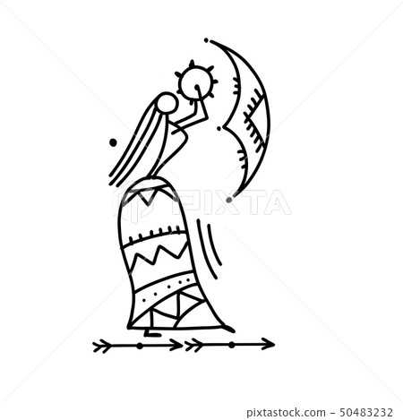 Folk ethnic dance for your design 50483232