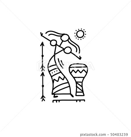 Folk ethnic dance for your design 50483239