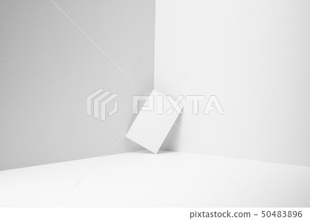 perspective view of business card on white space 50483896
