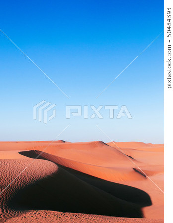 Wide desert sand dune scenery of Al Wathba near Wide desert sand dune scenery of Al Wathba near 50484393