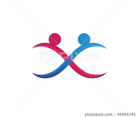 Infinity logo people community Design Vector - Stock Illustration ...