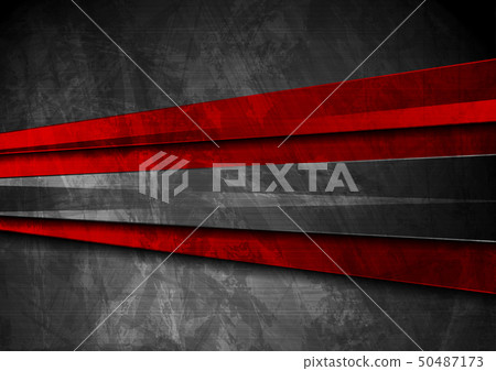 Red black hi-tech grunge corporate background 50487173