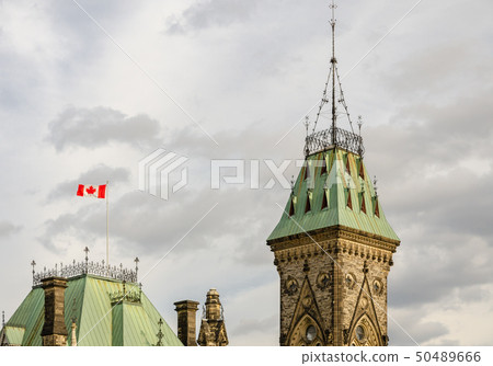 East Block of Parliament Hill in cloudy day, East Block of Parliament Hill in cloudy day, 50489666