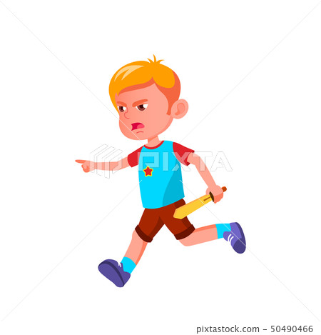 Caucasian Child Boy Cartoon Isolated Vector Illustration Caucasian Child Boy Cartoon Isolated Vector Illustration 50490466