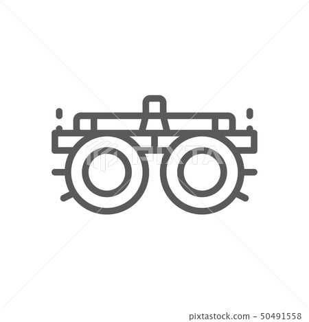 Device for selection glasses, lenses, diopters line icon. 50491558