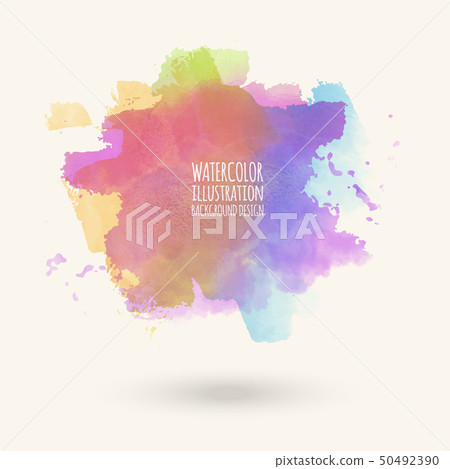 Abstract watercolor blob on white background. 50492390
