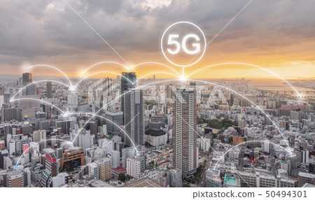 Internet network technology in the city Internet network technology in the city 50494301