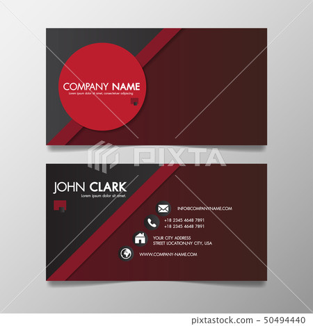 Red and black modern creative business template 50494440