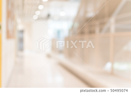 Corridor in school office building blur background 50495074