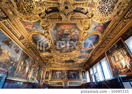 Ceiling pictures of the Doge's Palace 50495335