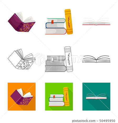 Isolated object of training and cover symbol. Collection of training and bookstore vector icon for 50495950
