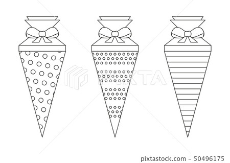 pattern school cone set for coloring 50496175