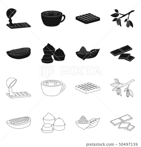 Isolated object of food and yummy icon. Set of food and brown stock symbol for web. Isolated object of food and yummy icon. Set of food and brown stock symbol for web. 50497139
