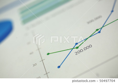 Financial statistics documents with infographics 50497704