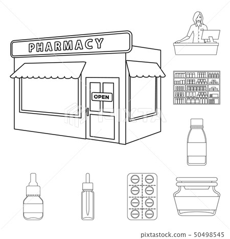 Vector illustration of pharmacy and pharmaceutical symbol. Set of pharmacy and health stock vector Vector illustration of pharmacy and pharmaceutical symbol. Set of pharmacy and health stock vector 50498545
