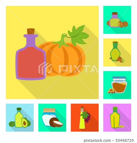 Isolated object of bottle and glass symbol. Collection of bottle and agriculture vector icon for 50498720