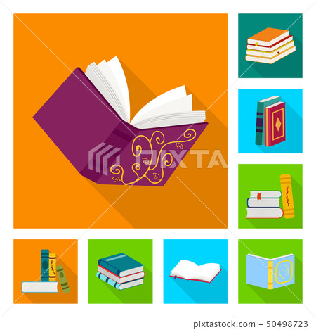 Vector illustration of illustration and information icon. Collection of illustration and cover 50498723