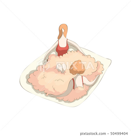 Two women in a bubble bath with foam. Vector illustration on white background. Two women in a bubble bath with foam. Vector illustration on white background. 50499404