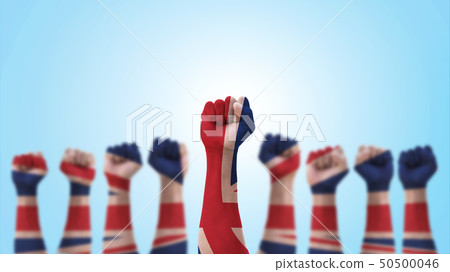 May day UK labour day concept with clenched fist May day UK labour day concept with clenched fist 50500046
