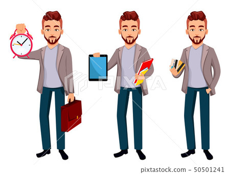 Cartoon character businessman in casual clothes Cartoon character businessman in casual clothes 50501241