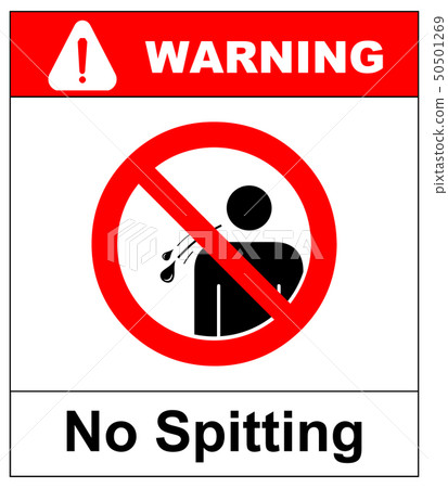 No spitting sign on white background. illustration No spitting sign on white background. illustration 50501269