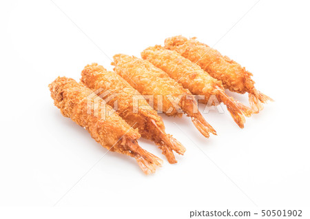 batter-fried prawns on white batter-fried prawns on white 50501902