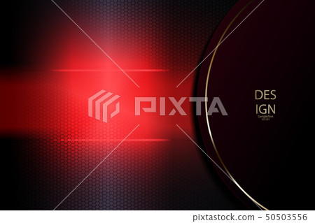 Abstract textural mesh background with a round dark frame with a gold rim 50503556