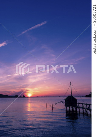 Lake Togo and sunset Lake Togo and sunset 50503721