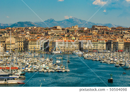 Panoramic view of Marseille and old port Panoramic view of Marseille and old port 50504098